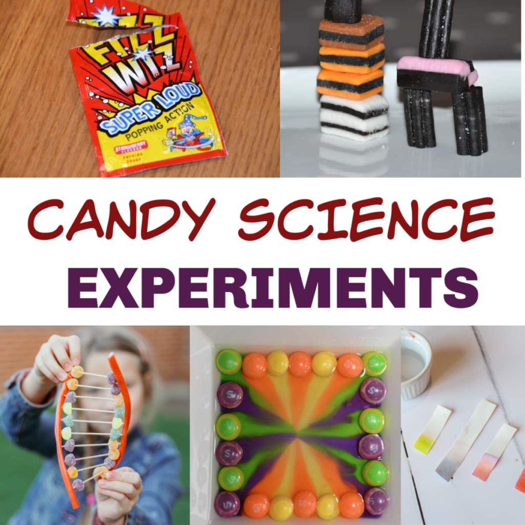 Bomitas experiências de ciência dos doces para crianças