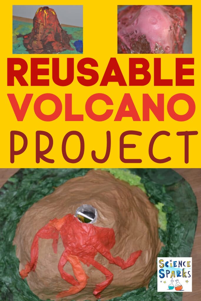 Reusable volcano science project