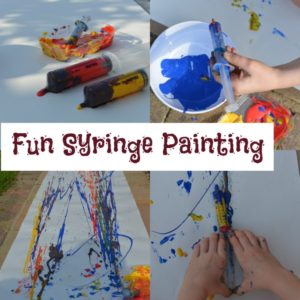 Painting with Syringes - Summer Art Project