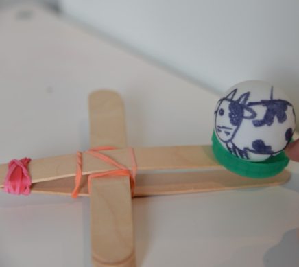 Preschool Science - The cow jumped over the moon catapult