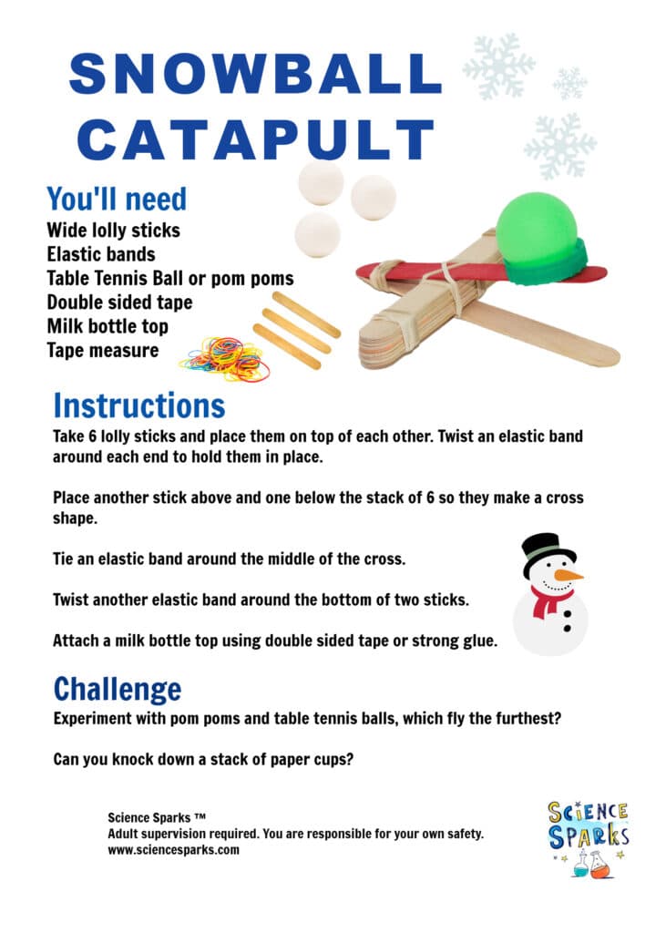 Snowman Catapult instructions