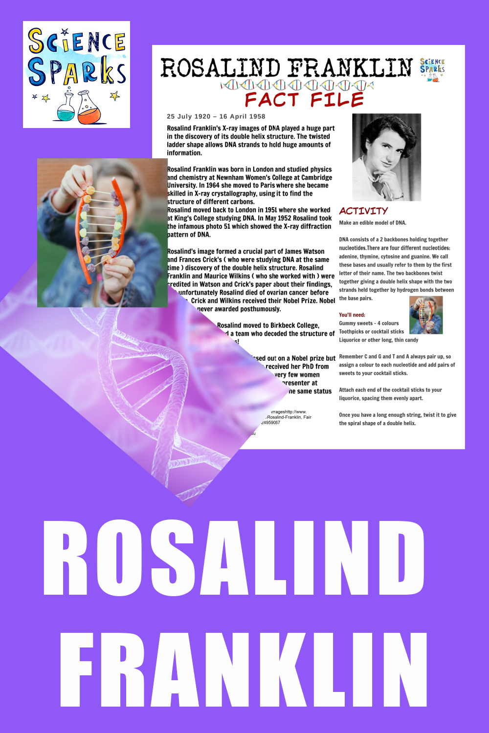 Rosalind Franklin Fact File and Science Activity