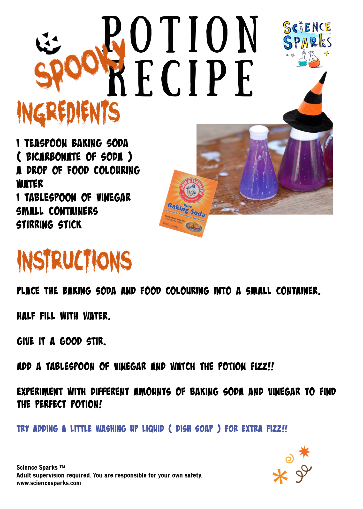 Printable Halloween Science Experiments