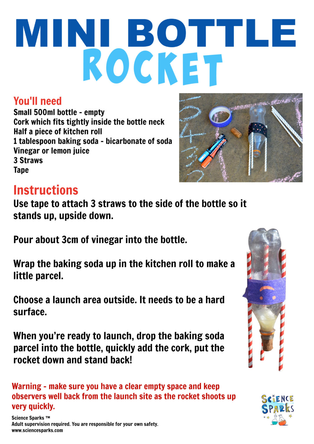 mini bottle rocket experiment