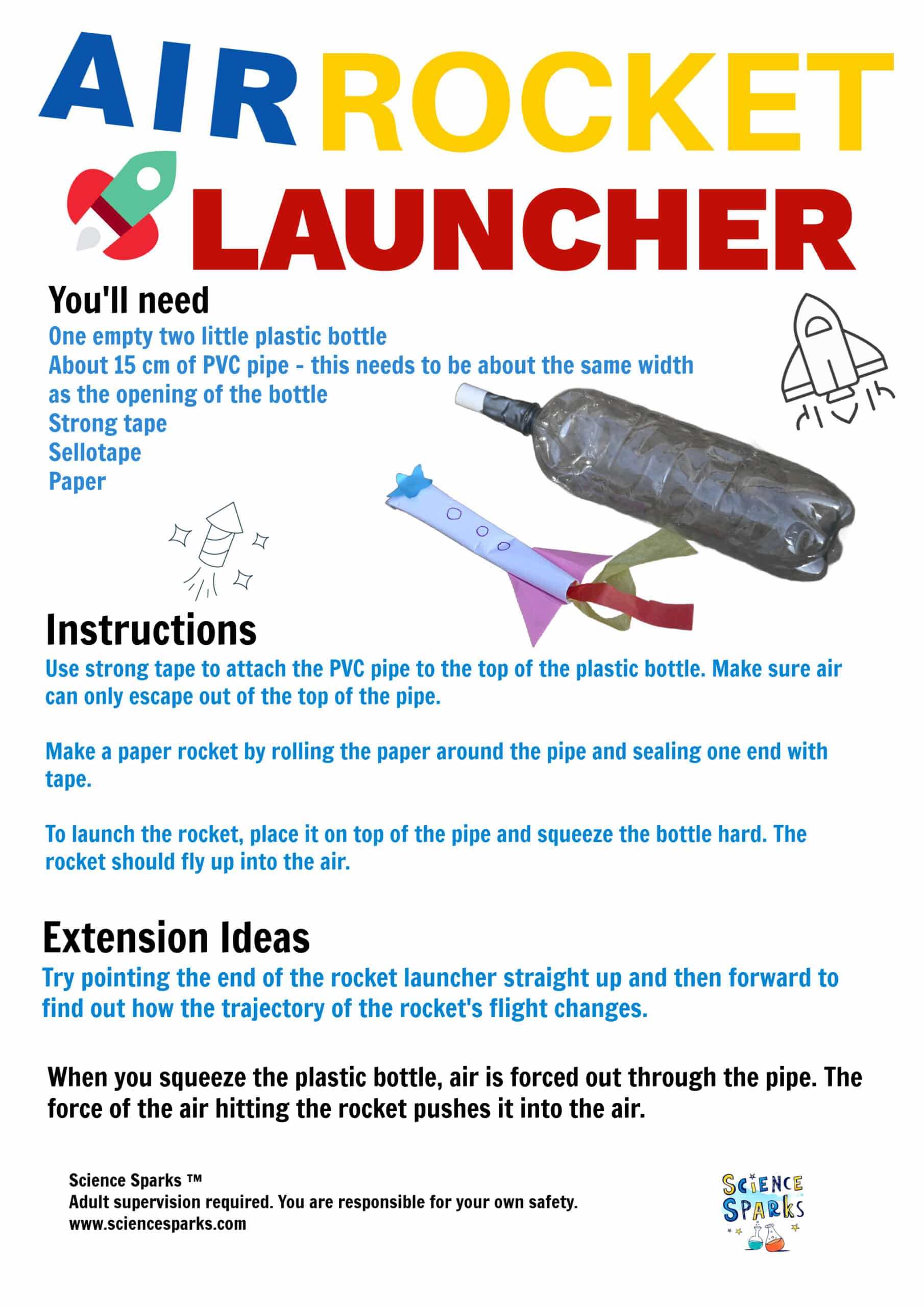 Easy Air Rocket Launcher STEM Challenge