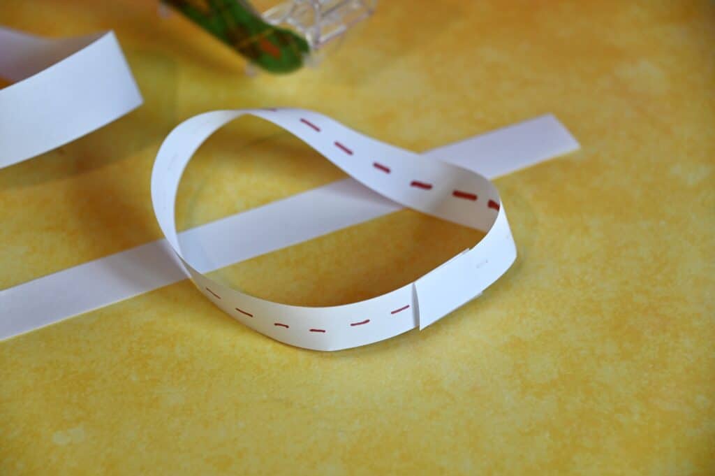 Möbius strip made of paper.