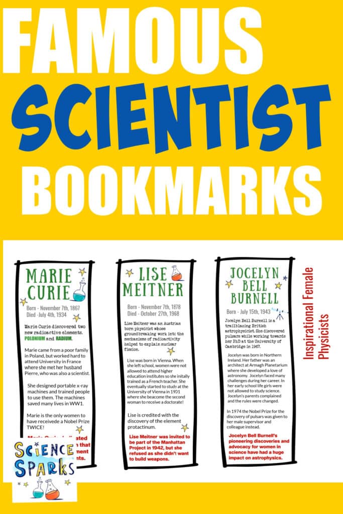 Famous scientist bookmarks