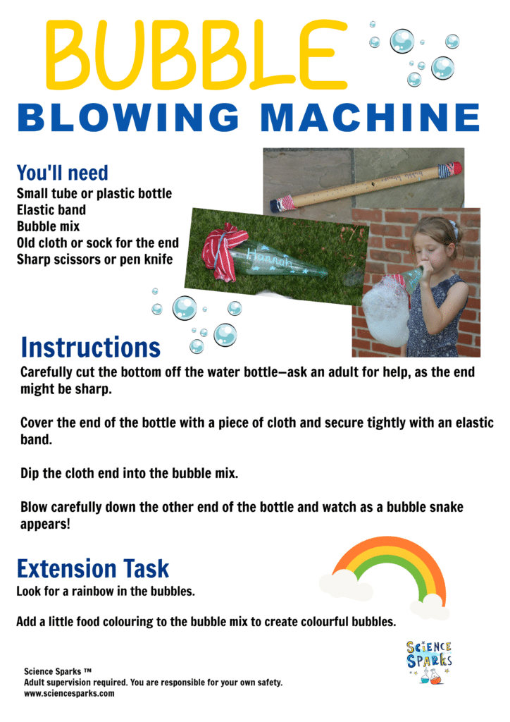 bubble blowing machine instructions