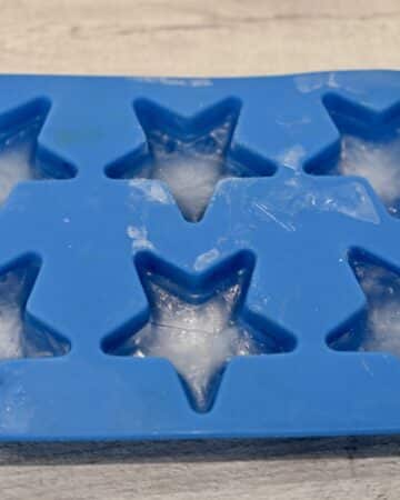 ice cubes in a tray