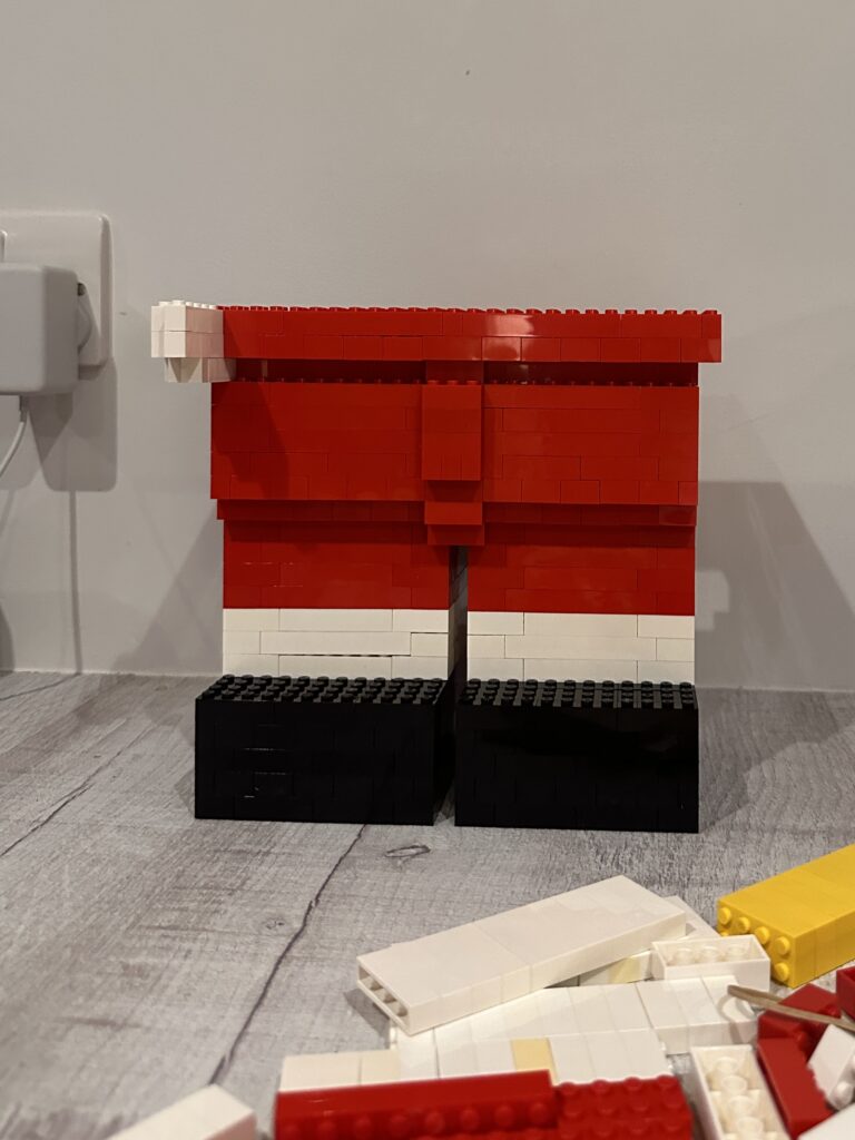 Giant LEGO Santa Legs