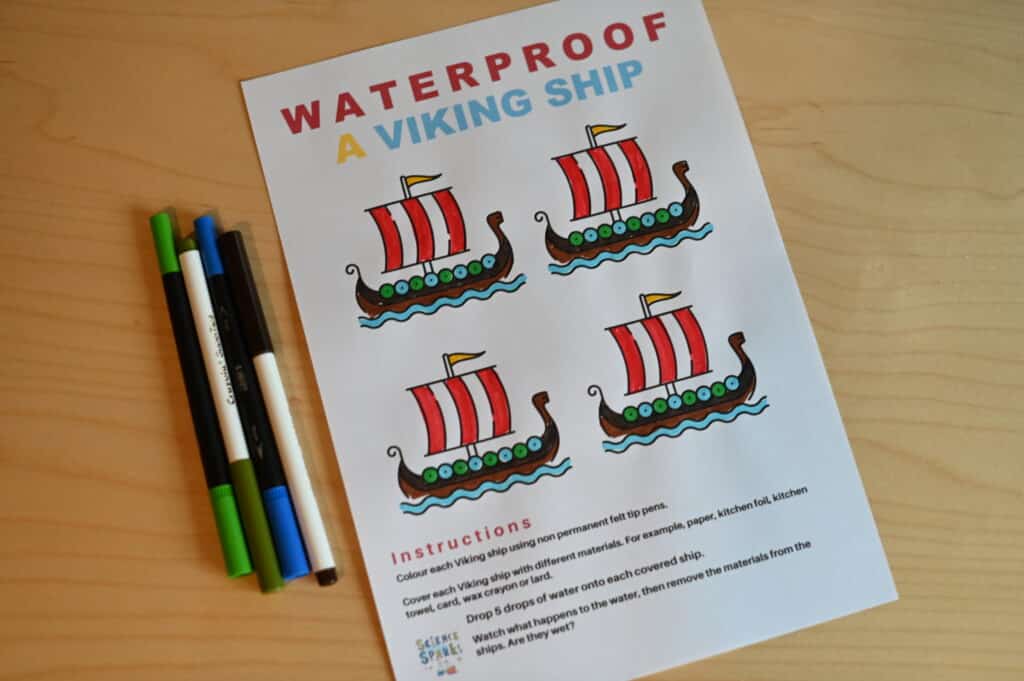 Waterproof a Viking ship science experiment