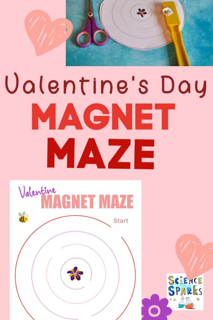 Valentine's Day magnet maze STEM Challenge